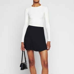 Reformation Black Flounce Skirt - Size 0